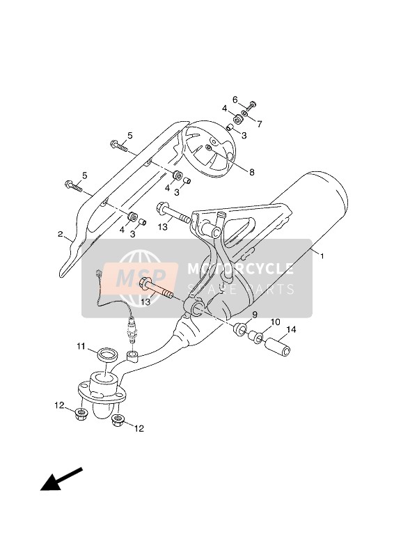 1GBE46102000, Marmitta, Yamaha, 0